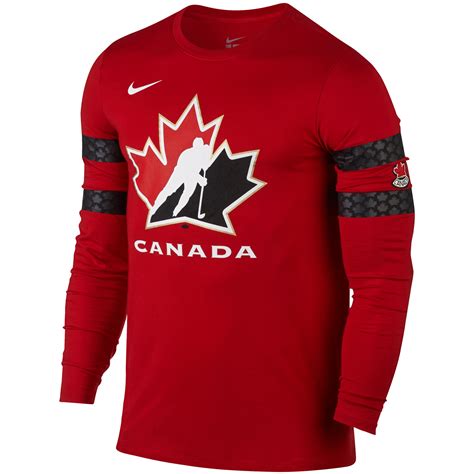 nike team canada long sleeve replica t shirt|nike hockey canada t shirt.